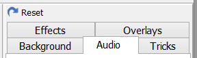 Audio tab in AlterCam